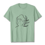Buddha Stones Casual Buddha Face Pattern Tee T-shirt - PaleGreen - 2XL - image 15