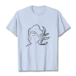 Buddha Stones Casual Buddha Face Pattern Tee T-shirt - LightCyan - 2XL - image 19