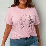 Buddha Stones Casual Buddha Face Pattern Tee T-shirt - image 14