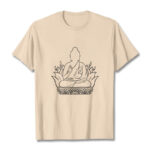 Buddha Stones Casual Meditation Buddha Pattern Tee T-shirt - Bisque - 2XL - image 1