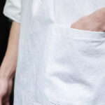 Buddha Stones Commute Plain Half Buttons Design Men's Cotton Linen Shirt With Pocket - image 10