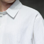 Buddha Stones Commute Plain Half Buttons Design Men's Cotton Linen Shirt With Pocket - image 8