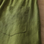Buddha Stones Casual Retro Plain Women's Cotton Wide Leg Pants With Pockets Zipper - image 23