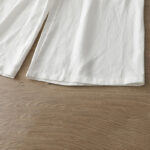Buddha Stones Casual Retro Plain Women's Cotton Wide Leg Pants With Pockets Zipper - image 15