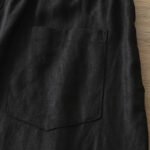 Buddha Stones Casual Retro Plain Women's Cotton Wide Leg Pants With Pockets Zipper - image 18
