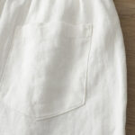 Buddha Stones Casual Retro Plain Women's Cotton Wide Leg Pants With Pockets Zipper - image 11