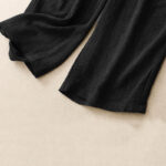 Buddha Stones Casual Summer Lace-Up Texture Design Women's Cotton Wide Leg Pants With Pockets - image 12