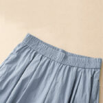 Buddha Stones Casual Hem Hollow Design Women's Cotton 7-8 Length Wide Leg Pants With Pockets - image 3