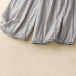 Buddha Stones Casual Hem Hollow Design Women's Cotton 7-8 Length Wide Leg Pants With Pockets - image 15