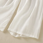 Buddha Stones Commute Embroidery Drawstring Women's Cotton Wide Leg Pants With Pockets - image 32