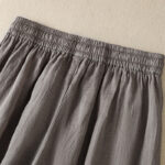 Buddha Stones Commute Embroidery Drawstring Women's Cotton Wide Leg Pants With Pockets - image 48
