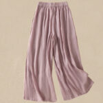 Buddha Stones Commute Embroidery Drawstring Women's Cotton Wide Leg Pants With Pockets - image 34