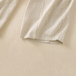 Buddha Stones Plain Simple Design High Waist Women's Cotton Linen Harem Pants With Pockets - image 10