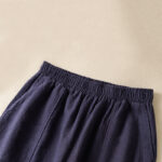 Buddha Stones Plain Simple Design High Waist Women's Cotton Linen Harem Pants With Pockets - image 20