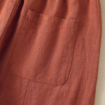 Buddha Stones Plain Simple Design High Waist Women's Cotton Linen Harem Pants With Pockets - image 17