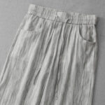 Buddha Stones Casual Tie-Dye Striped Design Drawstring Women's Cotton Wide Leg Pants With Pockets - image 3