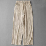 Buddha Stones Casual Tie-Dye Striped Design Drawstring Women's Cotton Wide Leg Pants With Pockets - image 8