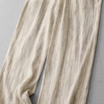 Buddha Stones Casual Tie-Dye Striped Design Drawstring Women's Cotton Wide Leg Pants With Pockets - image 11