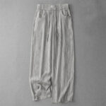 Buddha Stones Casual Tie-Dye Striped Design Drawstring Women's Cotton Wide Leg Pants With Pockets - LightGrey - US12，UK/AU16，EU44 (3XL) - image 1