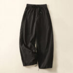 Buddha Stones Summer Vintage Plain Drawstring Cuffed Women's Pants With Pockets - Black - US8-10，UK/AU12-14，EU40-42 (2XL) - image 16