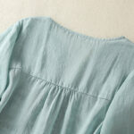 Buddha Stones Embroidered Lace Casual Women's Cotton Linen Half Sleeve T-shirt - image 18