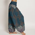 Buddha Stones Pure Cotton Casual Lycoris Radiata Mandala Pattern Women's Elastic Waist Harem Pants - image 3