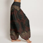 Buddha Stones Pure Cotton Casual Lycoris Radiata Mandala Pattern Women's Elastic Waist Harem Pants - image 9