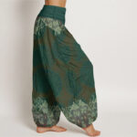 Buddha Stones Pure Cotton Casual Lycoris Radiata Mandala Pattern Women's Elastic Waist Harem Pants - image 12