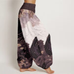 Buddha Stones Pure Cotton Casual Dragon Ancient Tree Pattern Women's Elastic Waist Harem Pants - image 9