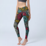 Buddha Stones Colorful Paisley Print Gym Leggings Women's Yoga Pants - Black - US18，UK/AU22，EU50 (4XL) - image 1
