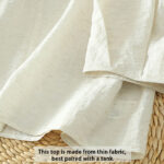 Buddha Stones White Plain Button Three Quarter Sleeve Women's Shirt - image 9