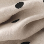 Buddha Stones Polka Dot V-Neck Lace-up Cotton Linen Women's Midi Dress With Pockets - image 18