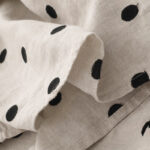 Buddha Stones Polka Dot V-Neck Lace-up Cotton Linen Women's Midi Dress With Pockets - image 16