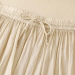 Buddha Stones Summer Solid Color Elastic Waist Drawstring Women's Skirt - image 23