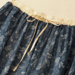 Buddha Stones Floral A-line Elastic Waist Cotton Linen Women's Skirt With Pockets - image 13