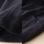 Buddha Stones Drawstring A-line Elastic Waist Cotton Women's Skirt With Button Pockets - image 4