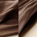 Buddha Stones A-line Buttons Slit Design Elastic Waist Cotton Women's Skirt With Pockets - image 5