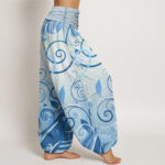 Buddha Stones Casual Vining Floral Pattern Women's Harem Pants - image 7