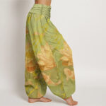 Buddha Stones Casual Lotus Flower Koi Fish Pattern Women's Harem Pants - image 10
