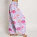 Buddha Stones Casual Lotus Flowers Pattern Women's Harem Pants - image 3