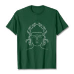 Buddha Stones Casual Buddha Outline Lotus Petal Pattern Tee T-shirt - ForestGreen - 2XL - image 11