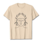 Buddha Stones Casual Buddha Outline Lotus Petal Pattern Tee T-shirt - Bisque - 2XL - image 9