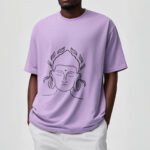 Buddha Stones Casual Buddha Outline Lotus Petal Pattern Tee T-shirt - image 18