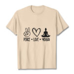 Buddha Stones Casual Hand Gesture Heart Yoga Pose Pattern Tee T-shirt - Bisque - 2XL - image 9