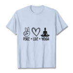 Buddha Stones Casual Hand Gesture Heart Yoga Pose Pattern Tee T-shirt - LightCyan - 2XL - image 19