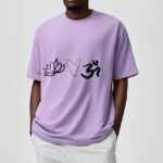 Buddha Stones Casual Lotus Heart Pattern Om Symbol Sanskrit Cotton Tee T-shirt - image 18