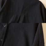 Buddha Stones Fall Irregular Design Long Sleeve Women's Cotton Linen Lapel Jacket With Pockets - image 13