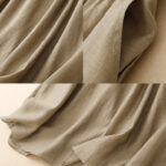 Buddha Stones 2Pcs Shirt Top 7-8 Length Skirt With Pockets Cotton Linen Clothing Women's Set - image 13