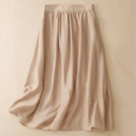 Buddha Stones 2Pcs Shirt Top 7-8 Length Skirt With Pockets Cotton Linen Clothing Women's Set - image 21