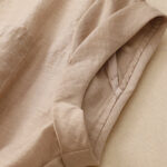 Buddha Stones 2Pcs Shirt Top 7-8 Length Skirt With Pockets Cotton Linen Clothing Women's Set - image 19